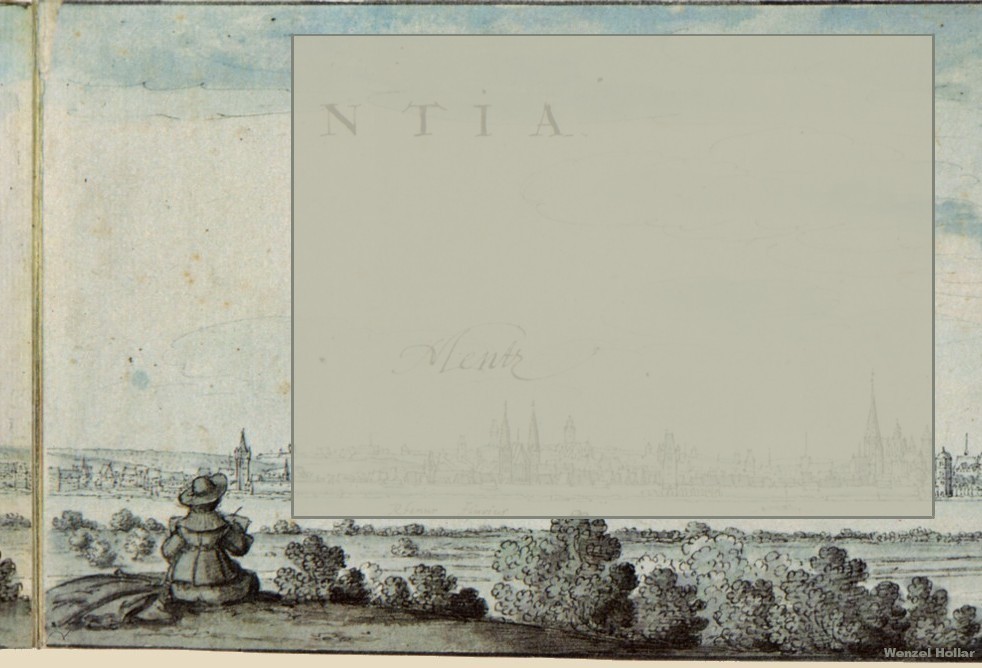 Wenzel Hollar von hinten gesehen